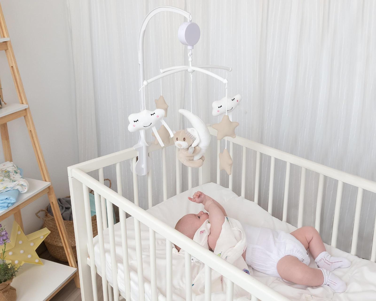 Мобіль Kiokids Музичний З Ведмедиком Бежевий, фото №3 Мобіль Kiokids Музичний З Ведмедиком Бежевий, фото №3