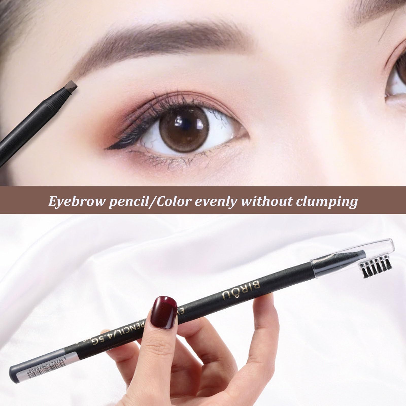 Олівець для брів Haozhuang Microblading Водостійкий Коричневий, фото №6