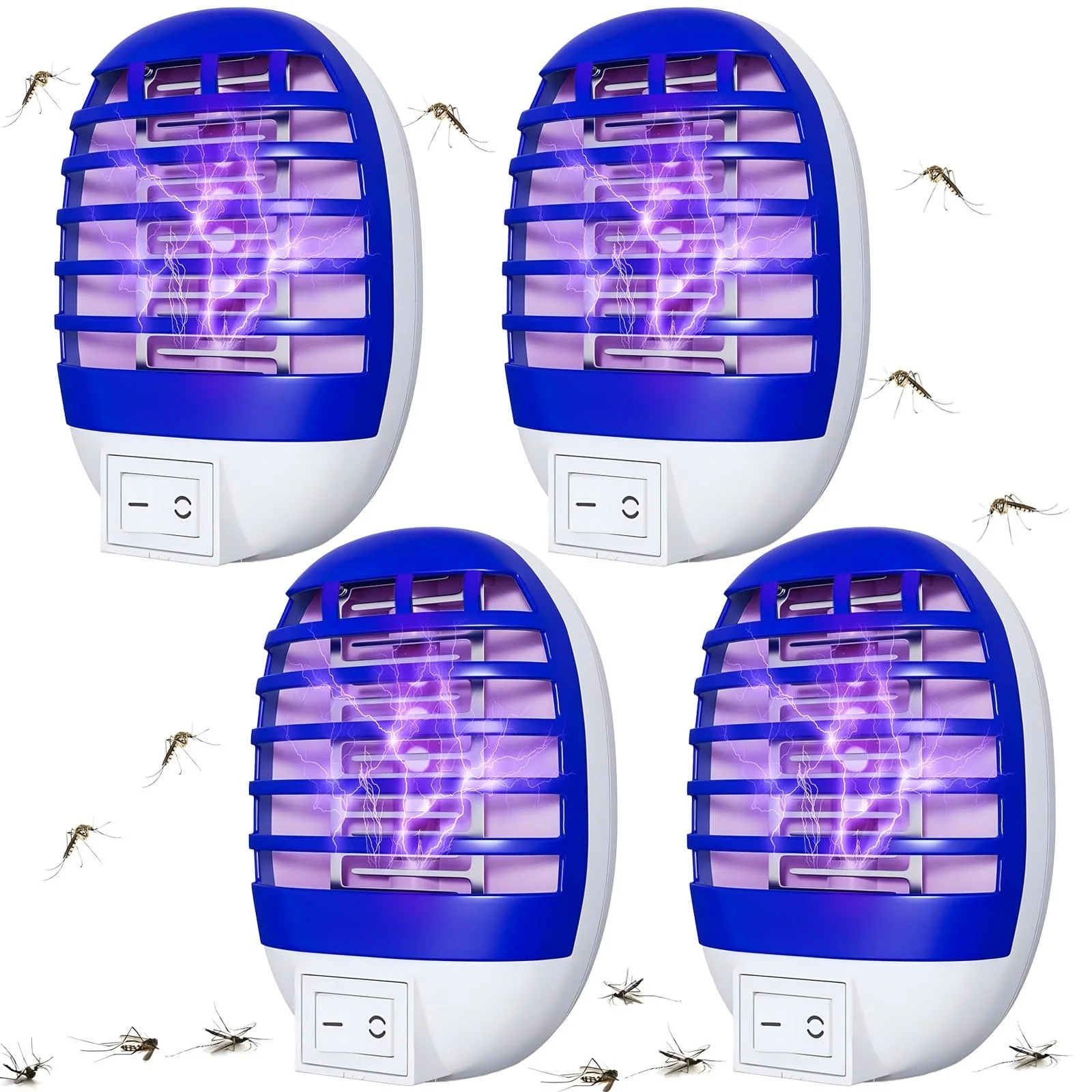 Лампа от комаров электрическая Socket UV Trap Pack of 4, фото №1