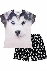 Дитяча піжама з принтом лапок - Фото 1