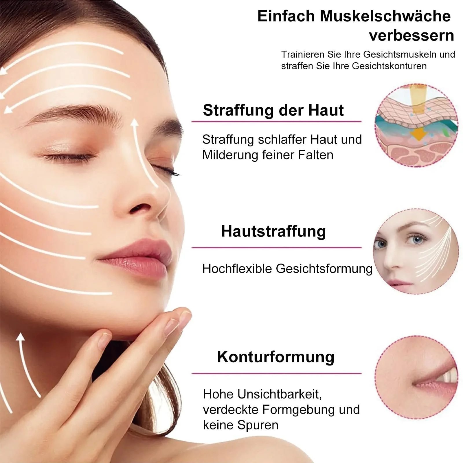 Стрічки для підтяжки обличчя 40 шт, невидима стрічка для підтяжки обличчя для V-подібної форми, фото №4