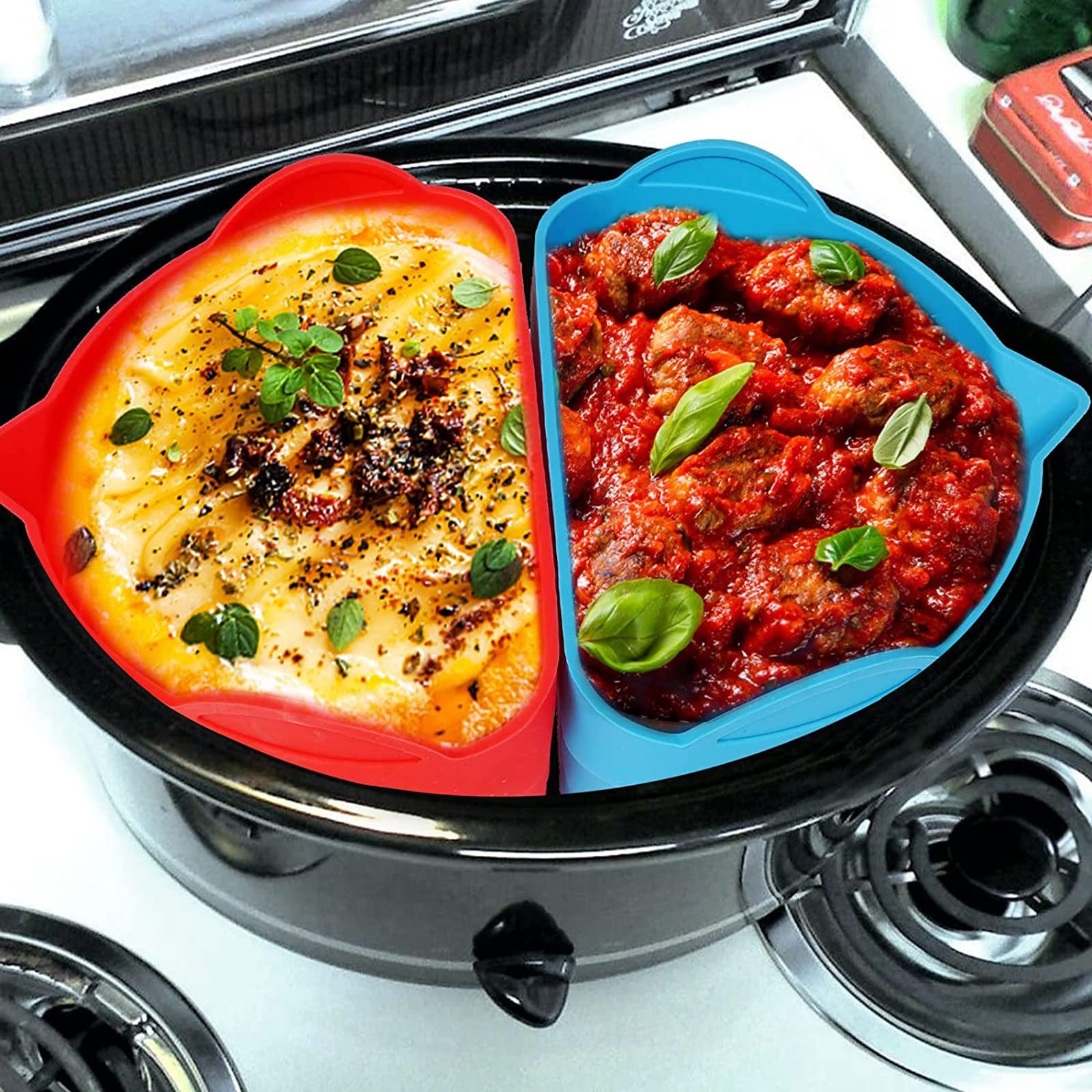 Лайнер Slow Cooker із силікону, безпечний у посудомийній машині, багаторазовий, кухонні аксесуари, термостійкий, харчовий, для сімейної кухні (C), фото №2
