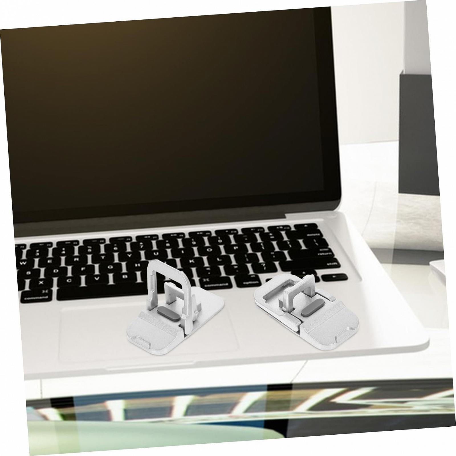 Подставка для ноутбука складная алюминиевый сплав регулируемая по высоте для эргономичной осанки нескользящая держатель для ноутбука с прочными ножками для клавиатуры легкая складная (2 шт. в упаковке), фото №7