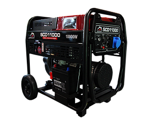 Генераторна установка SCD11000 дизель 1ф 9кВт ел старт 18л колеса - Фото 1