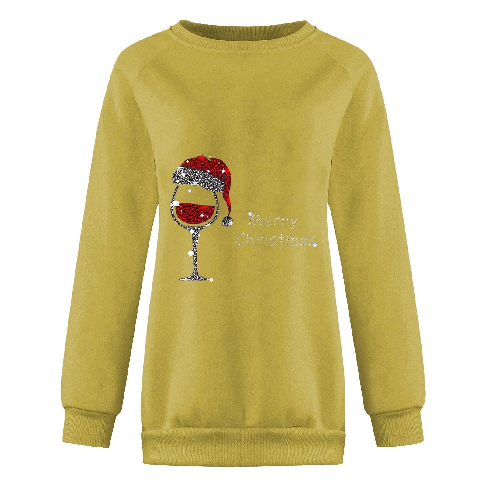 Різдвяний світшот HUIFUAO Жіночий Червоний, фото №2