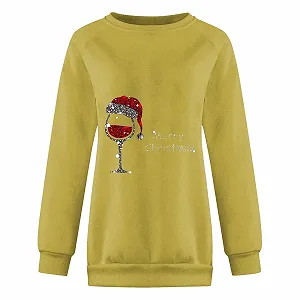 Рождественский свитшот HUIFUAO Женский Красный synthetic.ua - Фото 1