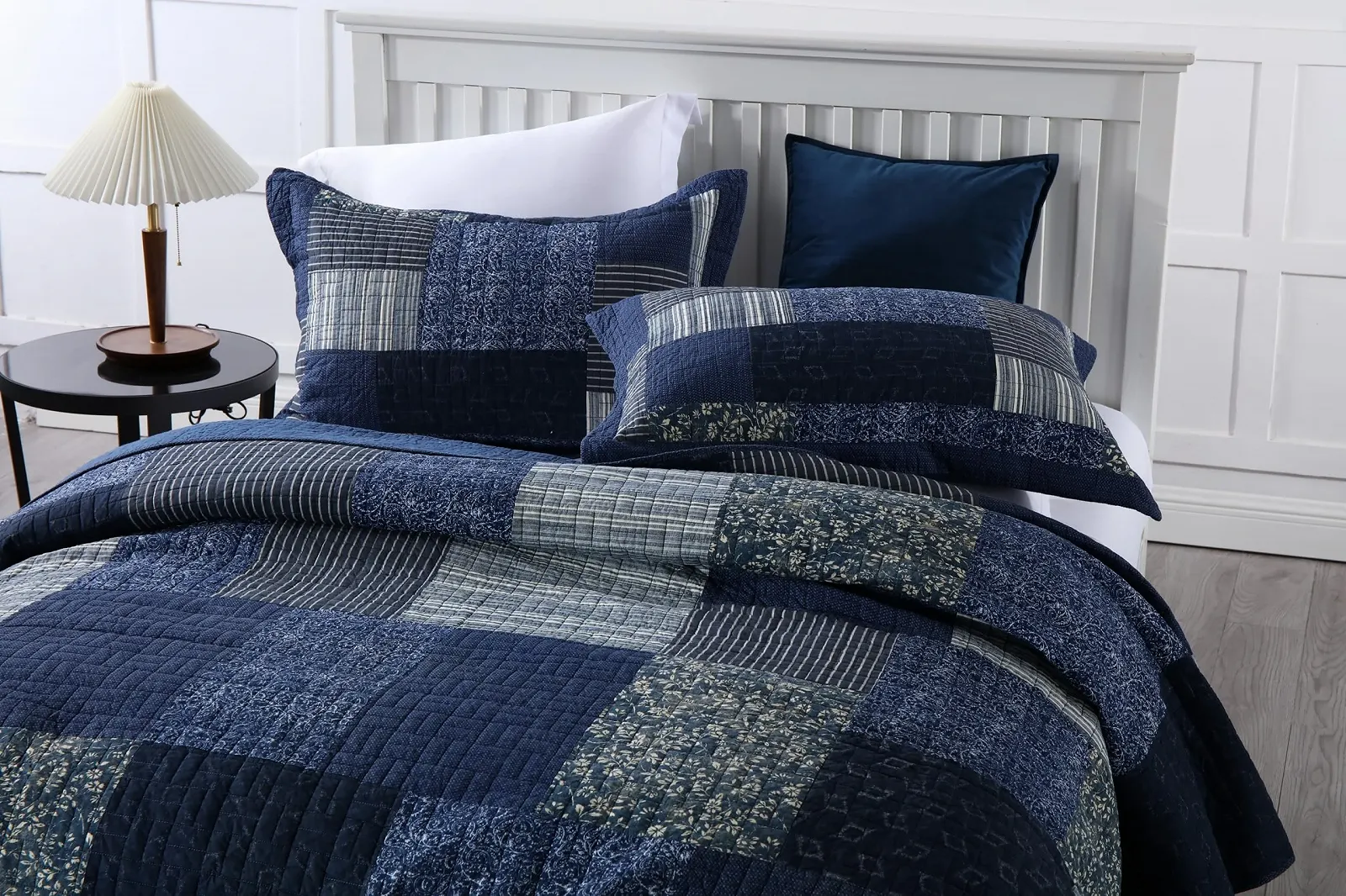 Покривало Qucover Бавовна Блакитний, 2 наволочки 50 x 70 см (223 x 233 см), фото №6