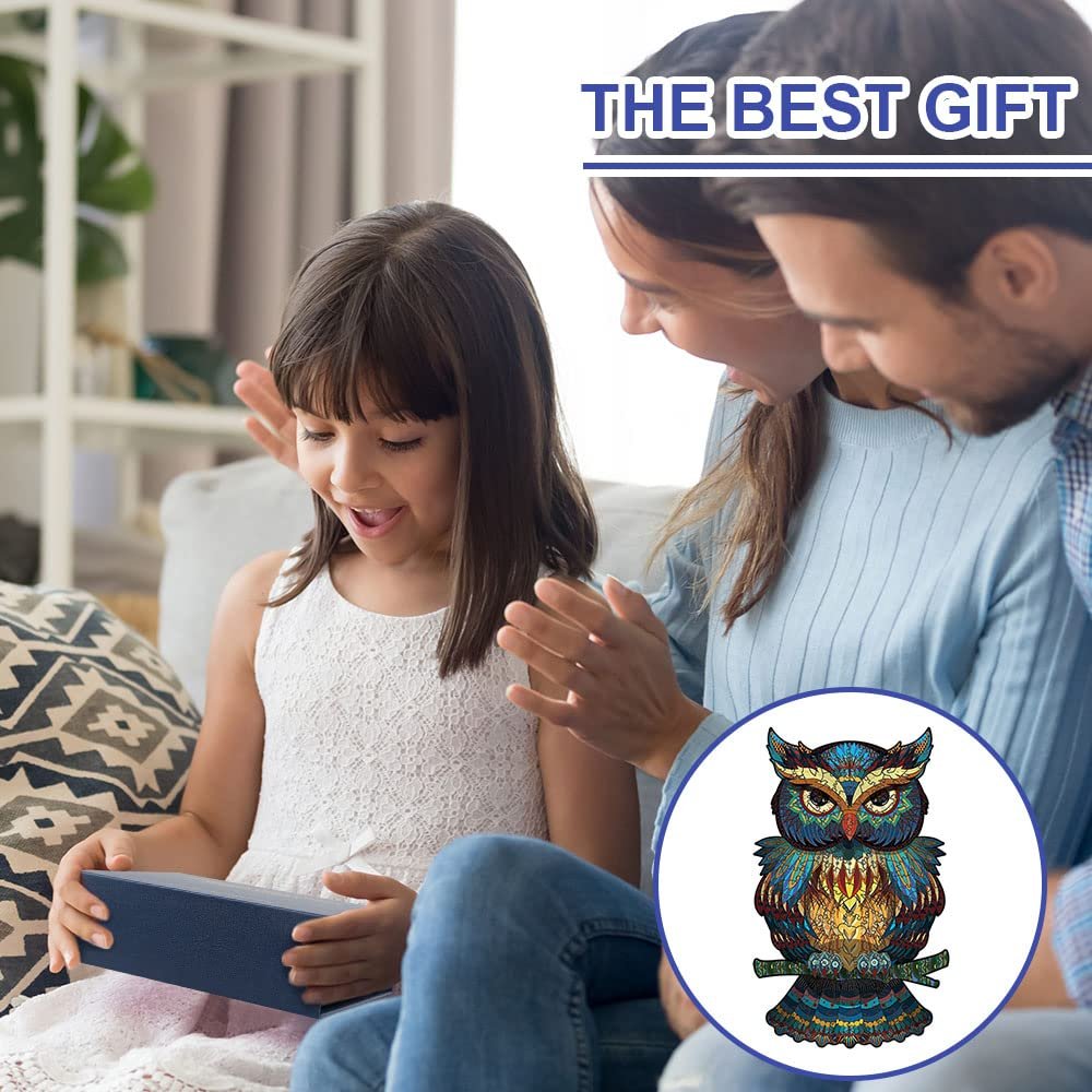 Деревянный пазл OSDUE Eagle Puzzle 100 элементов форма орла 16 x 26.3 см в деревянной коробке, фото №7