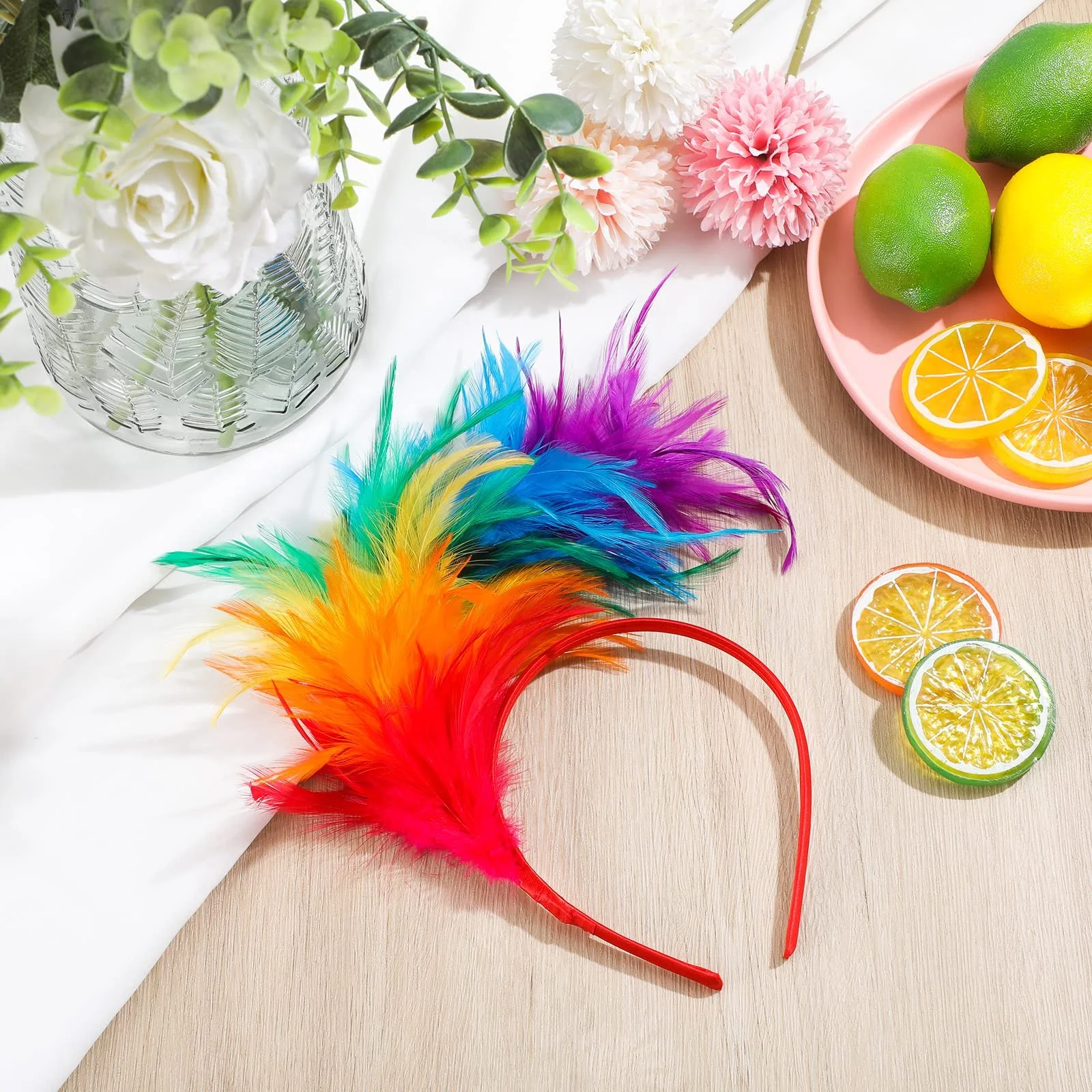 Обруч Перьевой Разноцветный, фото №4