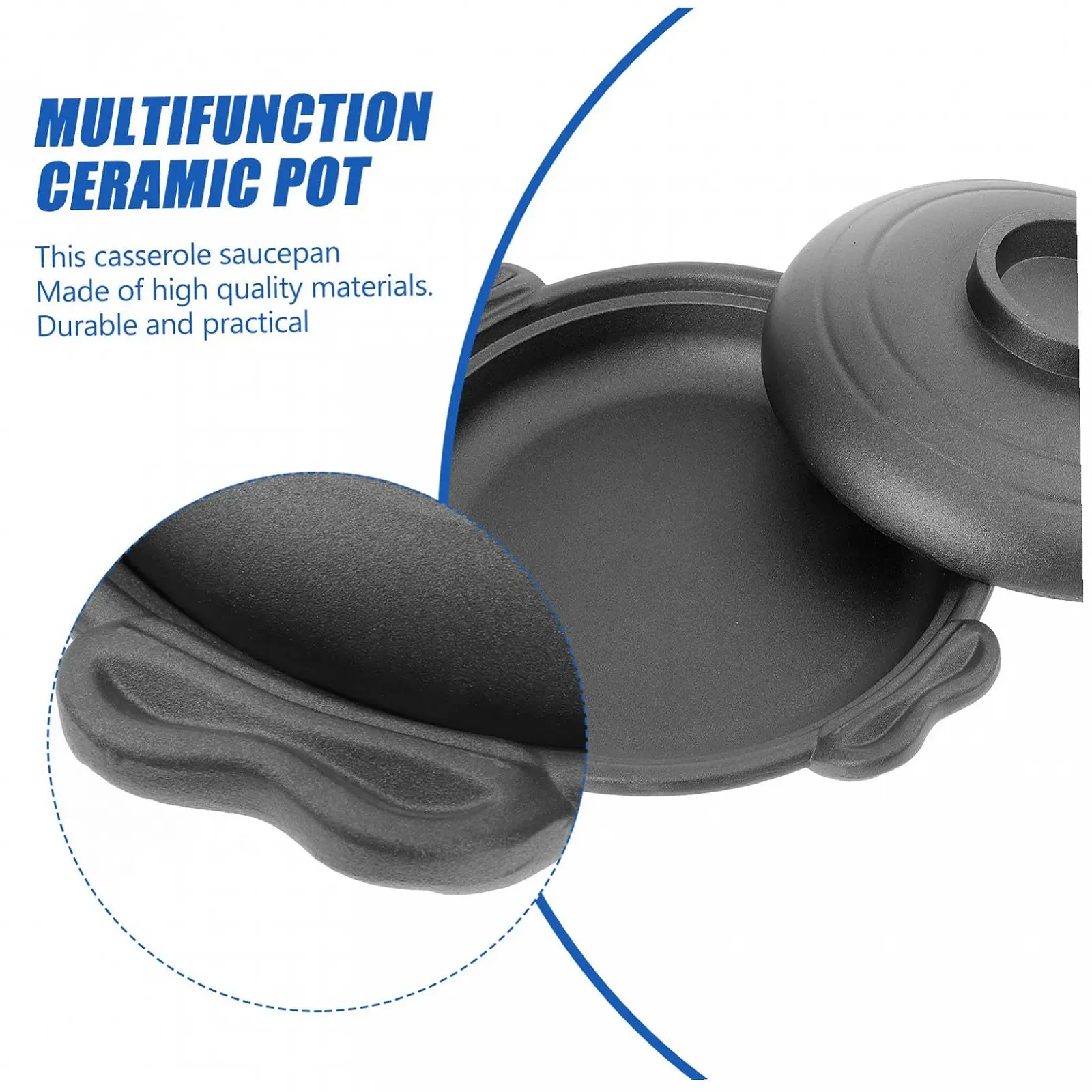 Кастрюля SECFOU керамическая антипригарная с энергосберегающим основанием, фото №3