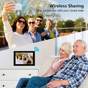 Цифровая фоторамка AEEZO WiFi 10 дюймов Touchscreen FHD 2K 16 GB Black synthetic.ua - Фото 1