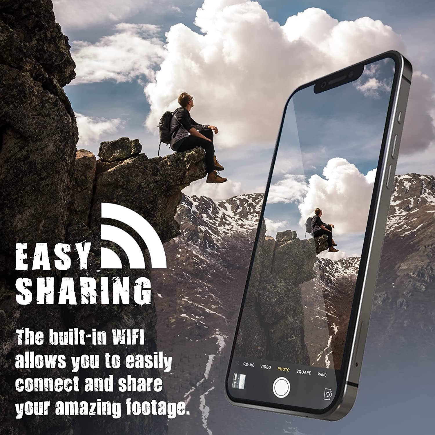 Экшн-камера Icefox 4K Ultra HD 20MP Водонепроницаемая 40м 170° Сверхширокий угол WiFi Камкордер Стабилизация изображения Ice Dual 1350 mAh Батарея, фото №6