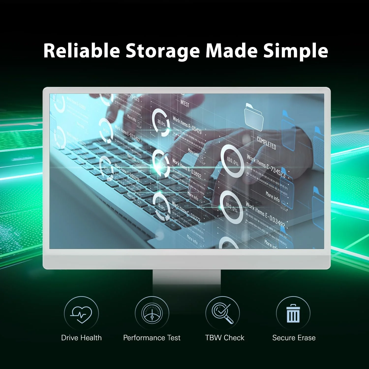 SSD Silicon Power UD90 SU01KGBP44UD9007MM 1 ТБ 2230 NVMe 4.0 Gen4 PCIe M.2 5,000/3,200 МБ/с, фото №6