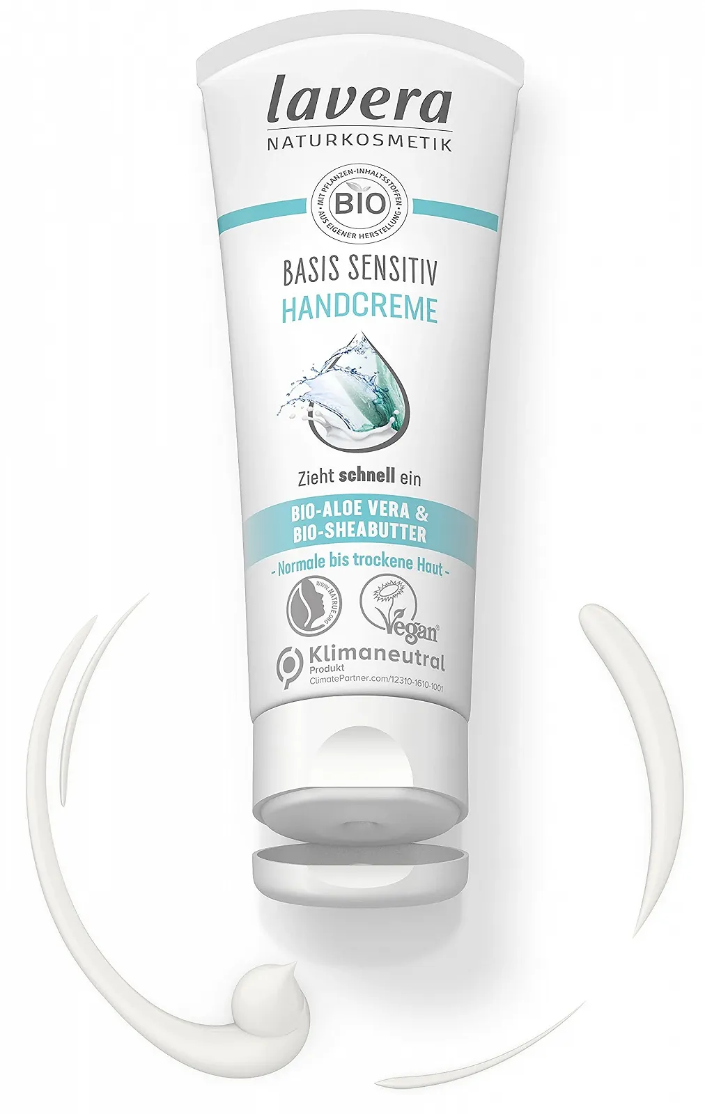 Крем для рук lavera Basis Sensitiv з органічним алое вера та органічною олією ши тривале зволоження (3 x 75 мл), фото №3