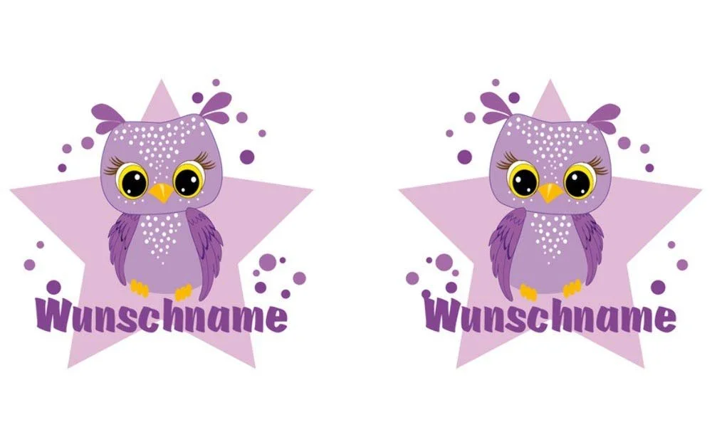 Скарбничка Samunshi® Children's з ім'ям та мотивом фіолетової сови, фото №2