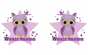 Скарбничка Samunshi® Children's з ім'ям та мотивом фіолетової сови synthetic.ua - Фото 1