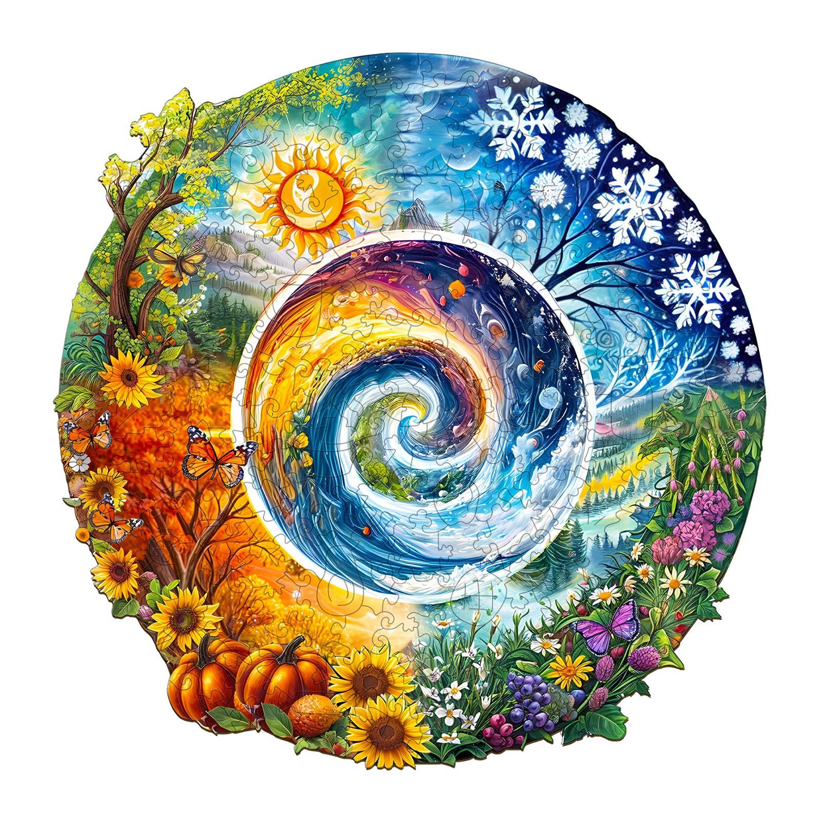 Деревянный пазл Funnli Life Years 285 элементов в деревянной коробке 34 x 33.8 см, фото №1 Деревянный пазл Funnli Life Years 285 элементов в деревянной коробке 34 x 33.8 см, фото №1