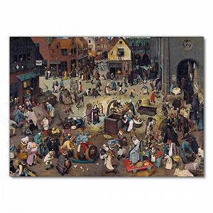 Пазл Lais Puzzle Pieter Bruegel the Elder Series of Picture-Arc Paintings Dispute of Carnival with Lent 1000 деталей synthetic.ua - Фото 1