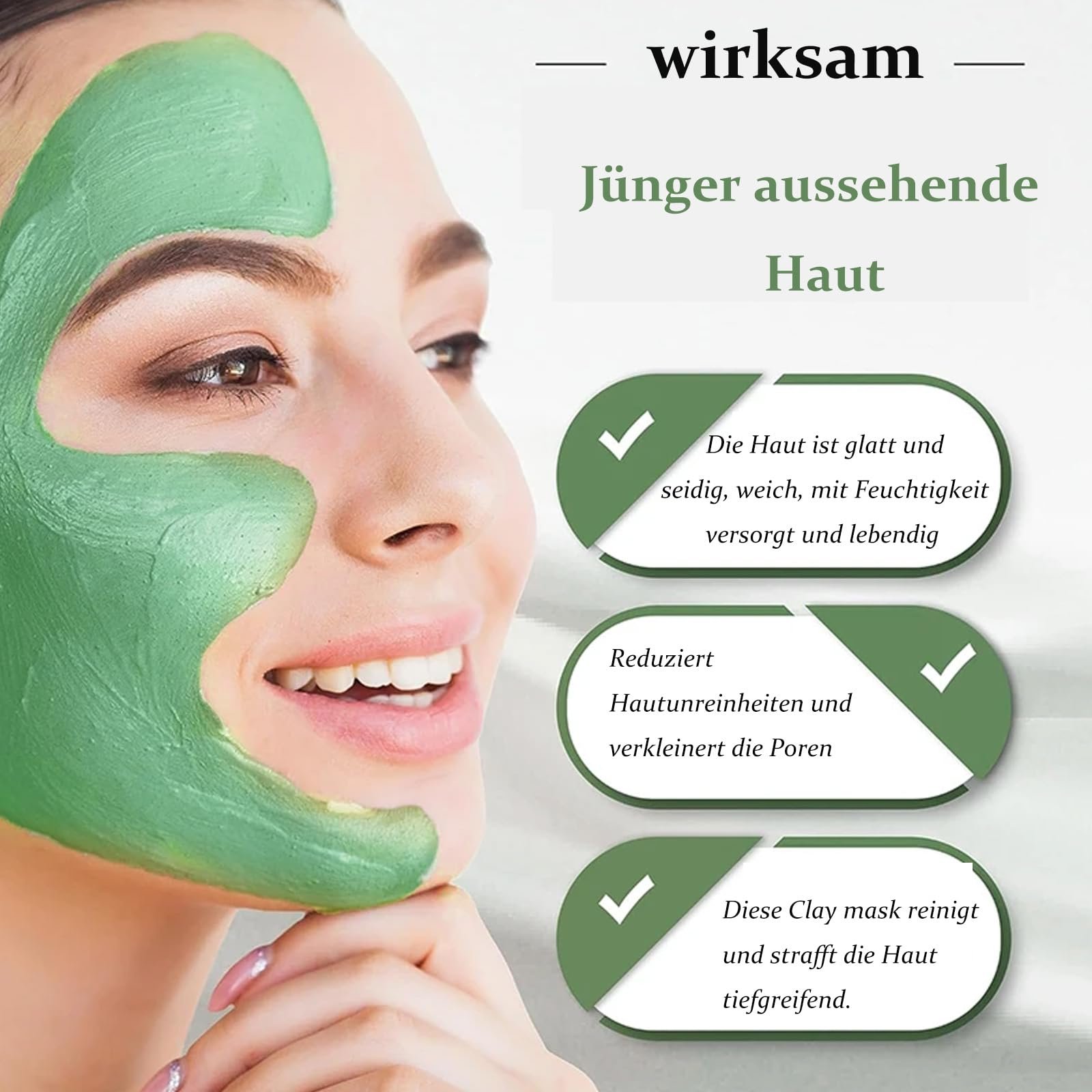 Маска Глиняная Soleneva Набор 3 шт. Зеленый чай, Куркума, Грязь, фото №2