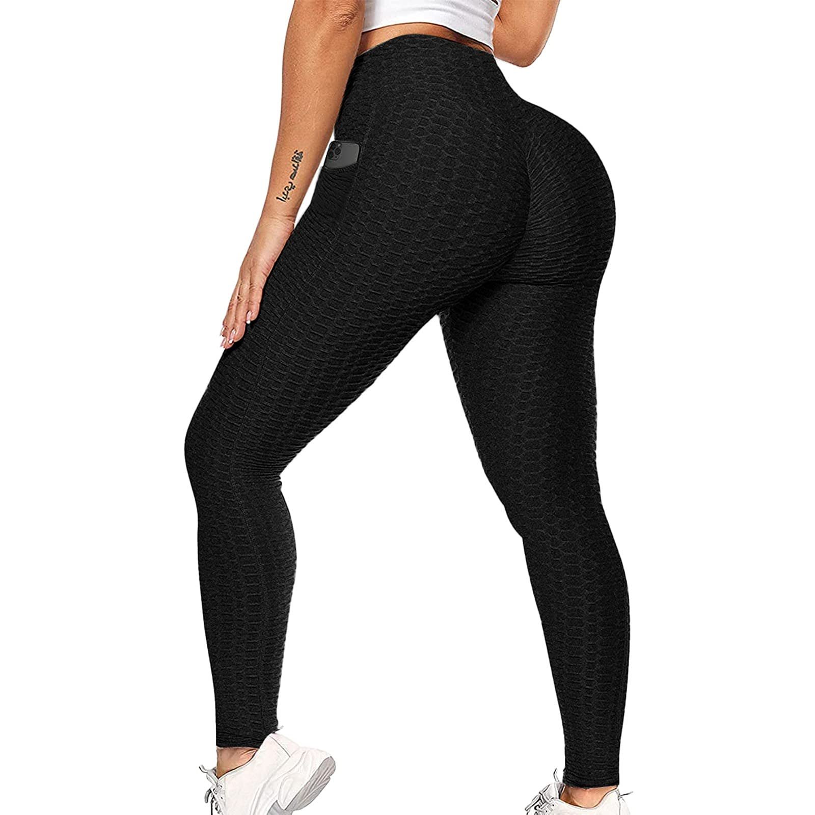 Легінси YEBIRAL Спортивні з кишенями, з високою талією Push Up Anti Cellulite, Scrunch Butt Sexy Butt Lifting, Спортивні штани, Для йоги, Boom Booty Tights, Фітнес Для бігу, фото №1
