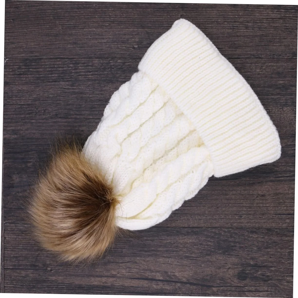 В'язана шапка-вушанка Zqkimzi для дітей, зимова в'язана, фото №5