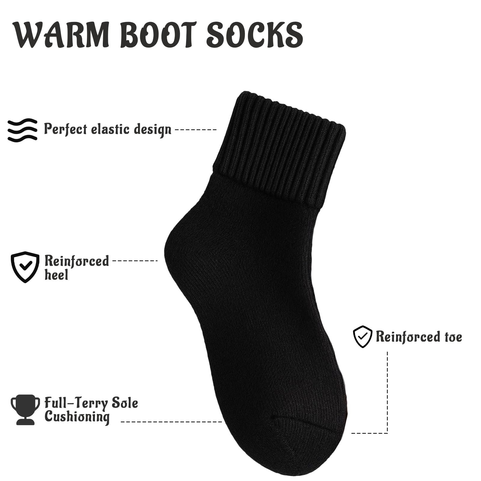 Женские Теплые Носки 5 пар Вязаные зимние носки Мягкие носки для сна 5 цветов Размер 35-41, фото №3