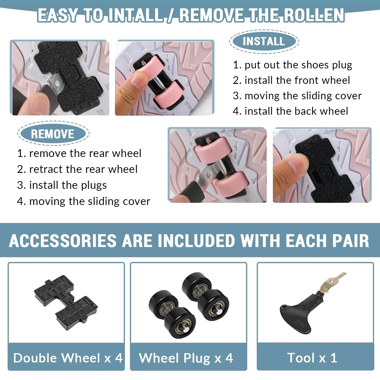 Кросівки FANSU на коліщатках для хлопчиків і дівчаток з 4 коліщатками, висувні, фото №8 Кросівки FANSU на коліщатках для хлопчиків і дівчаток з 4 коліщатками, висувні, фото №8