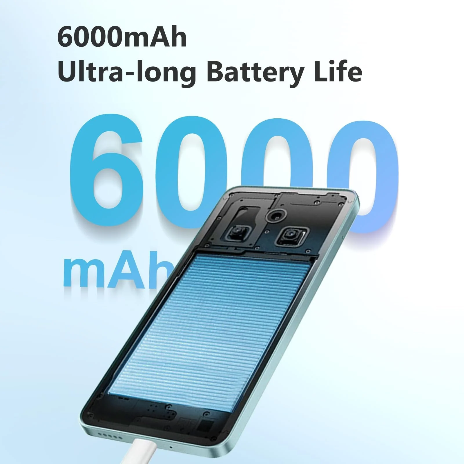 Смартфон XIAOMI Redmi 15C 4 GB / 128 GB 6.9 дюйма 120 Hz 50 MP Dual Camera 6000 мАг М’ятний зелений (з чохлом, без адаптера живлення), фото №3