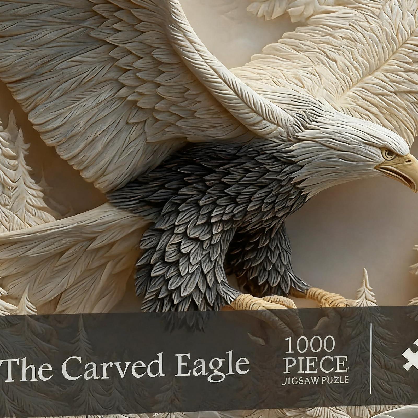 Пазл 1000 деталей Carved Bald Eagle Wildlife Art Design, фото №5