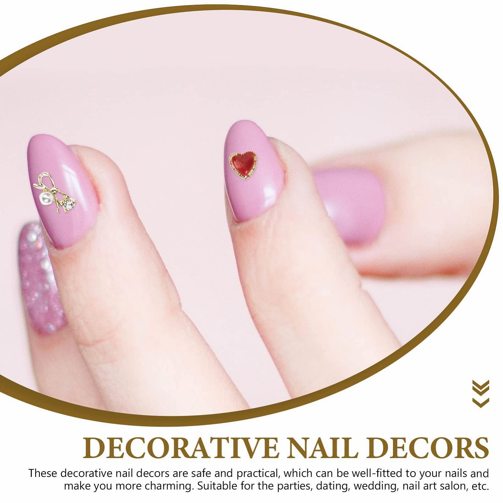 Стрази для нігтів Прикраса для нігтів Серце зі сплаву SOLUSTRE 60 штук, фото №4