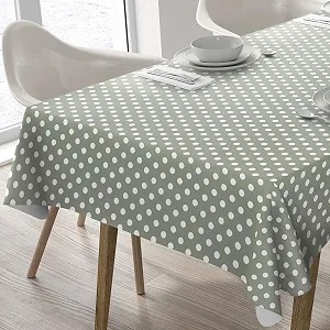 Скатертина Home Direct Прямокутна ПВХ в горошок 100 x 140 см Sage Green - Фото 1