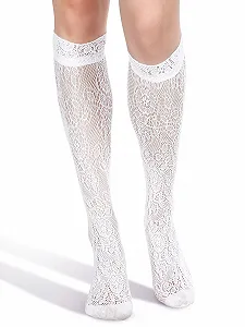 Женские сетчатые носки до колен Geyoga, 2 пары, кружевные чулки synthetic.ua - Фото 1