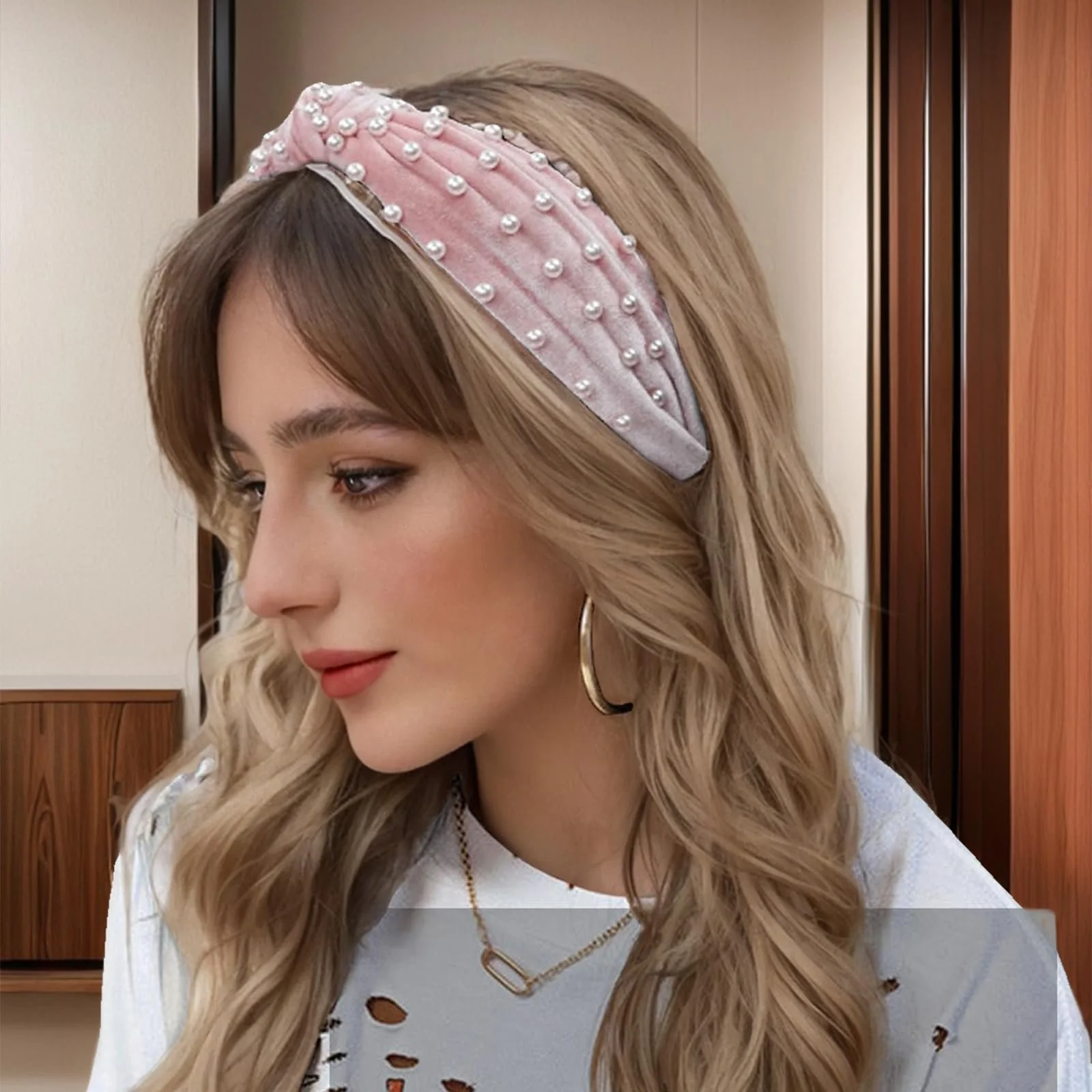 Обруч на голову Вузлик з бісером для жінок, 2 шт., фото №6 Обруч на голову Вузлик з бісером для жінок, 2 шт., фото №6