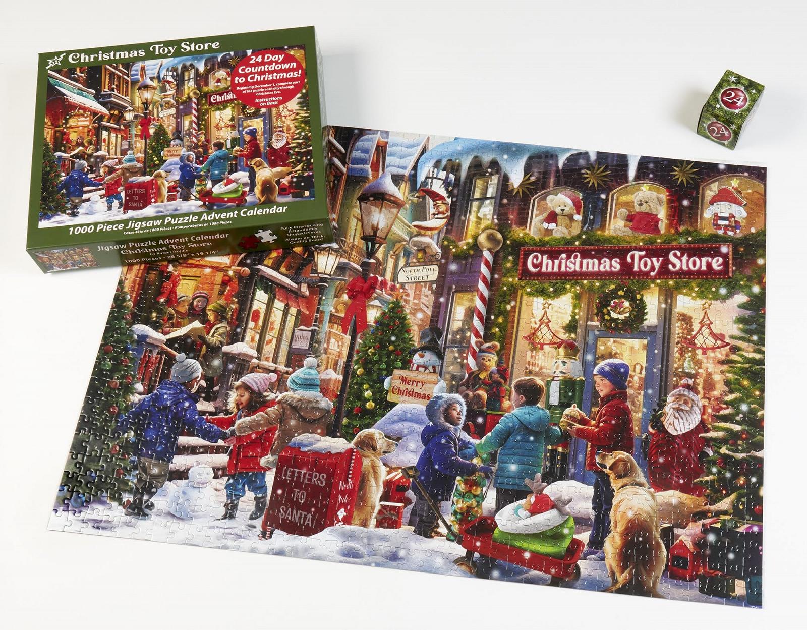 Пазл-адвент-календарь Vermont Christmas Company Christmas Toy Store 1000 элементов, фото №5