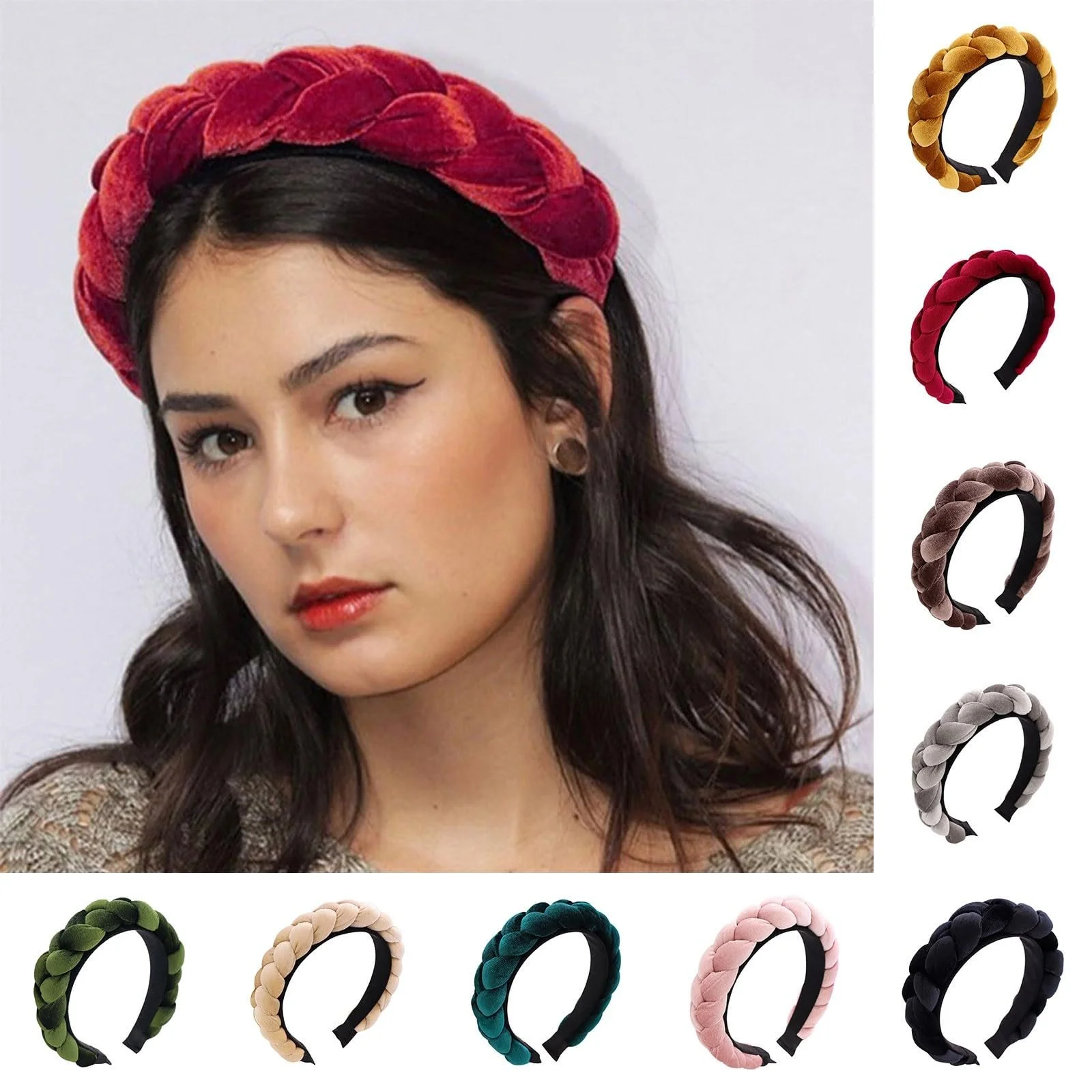 Обруч оксамитовий плетіний Dirndl Вінтажний, фото №2 Обруч оксамитовий плетіний Dirndl Вінтажний, фото №2