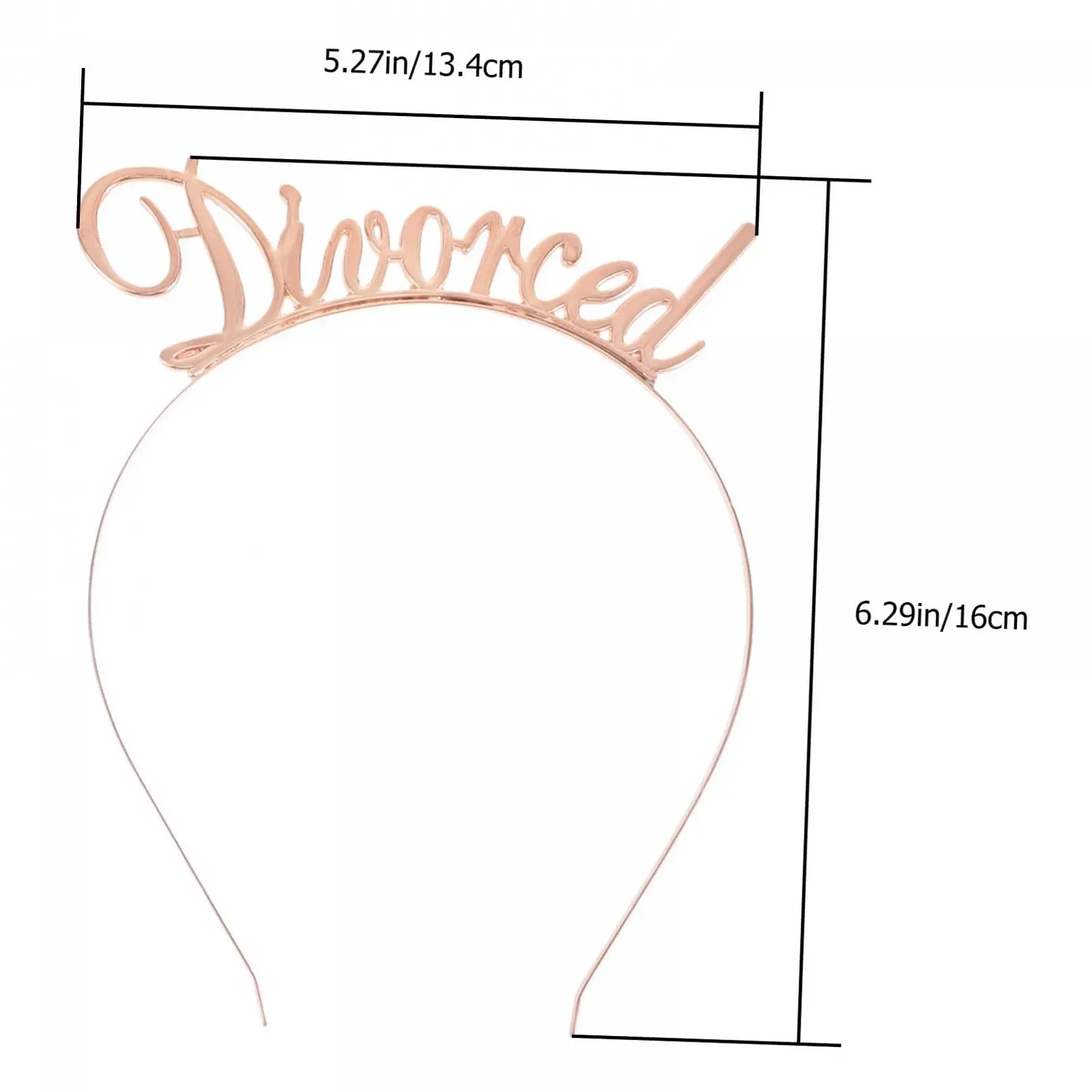 Обруч Метал з літерами Divorced Party, 2 шт, фото №2