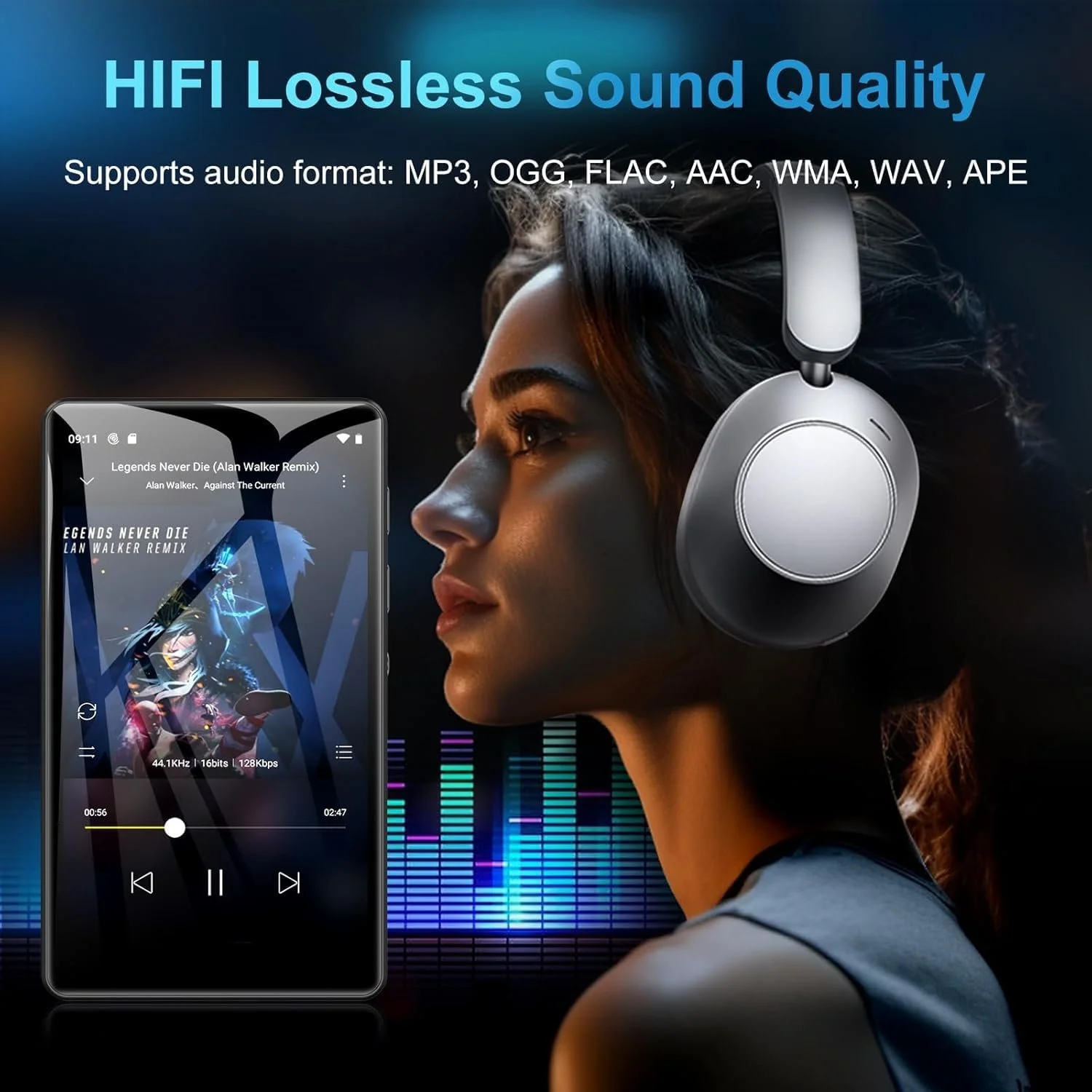 MP3-плеер SWOFY 80GB с Bluetooth и WiFi, 4.0-дюймовый сенсорный экран, Android, Черный, фото №4