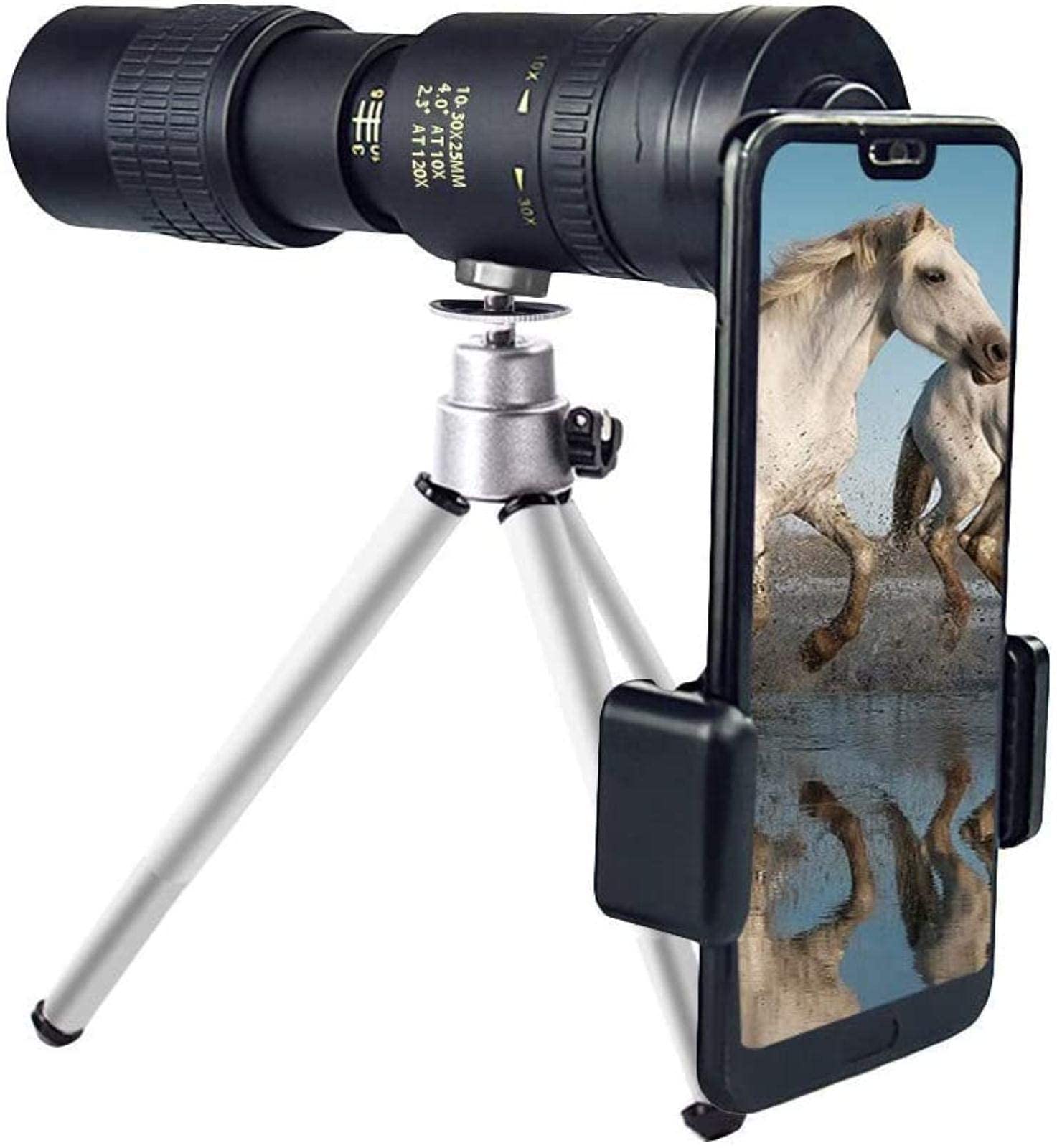 Монокуляр Super-Telezoom-Monokular-Teleskop для мобильных телефонов с адаптером для смартфонов, монокуляр Телескоп для походов, кемпинга, наблюдения за птицами, фото №7