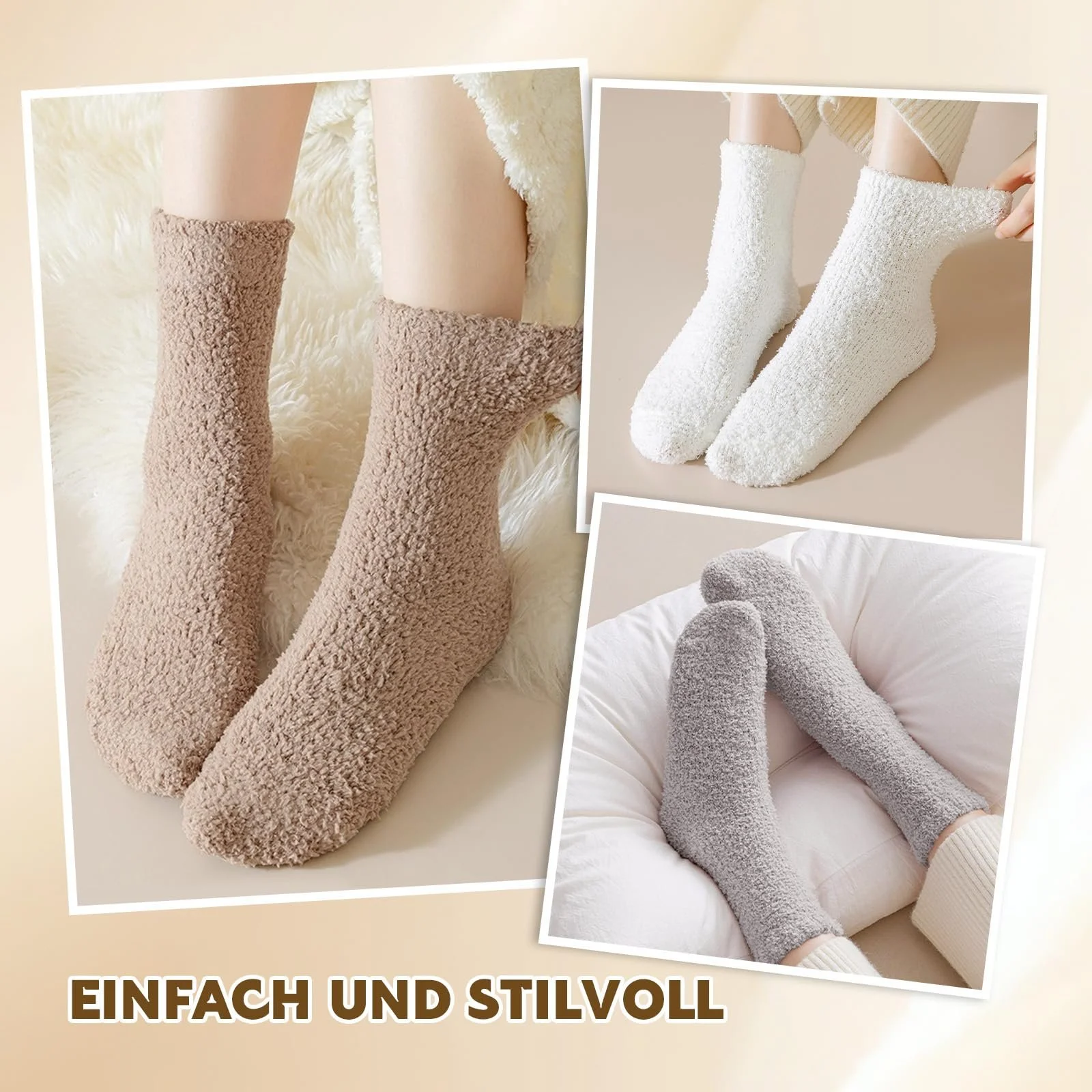 6 пар Носки женские, Размер 36-40, Пушистые носки, фото №3 6 пар Носки женские, Размер 36-40, Пушистые носки, фото №3