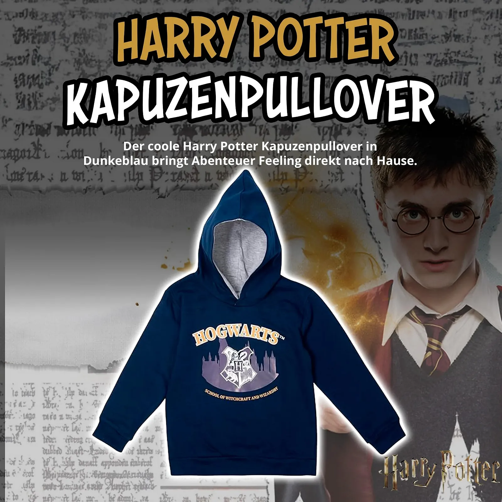 Толстовка Harry Potter Hogwarts Блакитна, фото №2