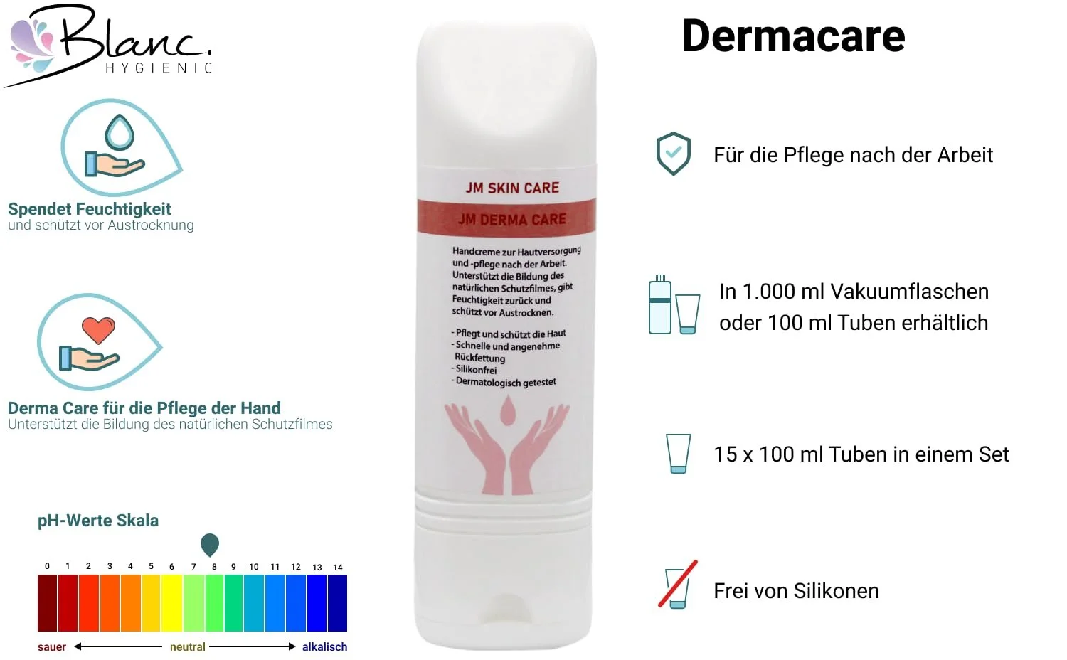 Крем для рук Derma Care 15 x 100 мл - Зволожуючий крем pH нейтральний, без силікону, фото №2