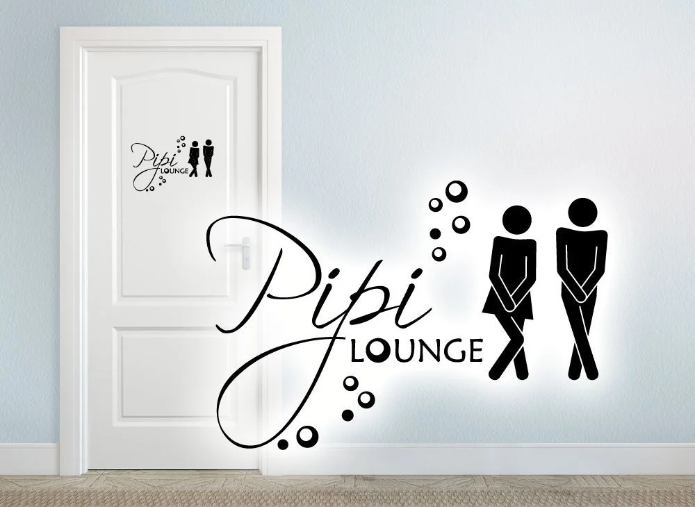 Наклейка на стіну Wall Art G019 Toilet Man Woman Pipi Lounge, фото №3