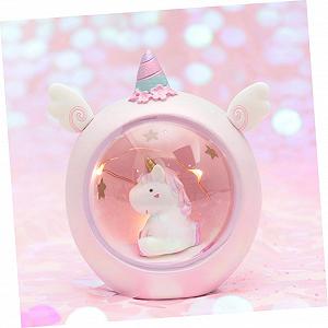 Ночник OSALADI Unicorn светодиодная Прикроватная настольная лампа Детская лампа Резиновая статуя настольная лампа Единорог Мультяшный ночник synthetic.ua - Фото 1
