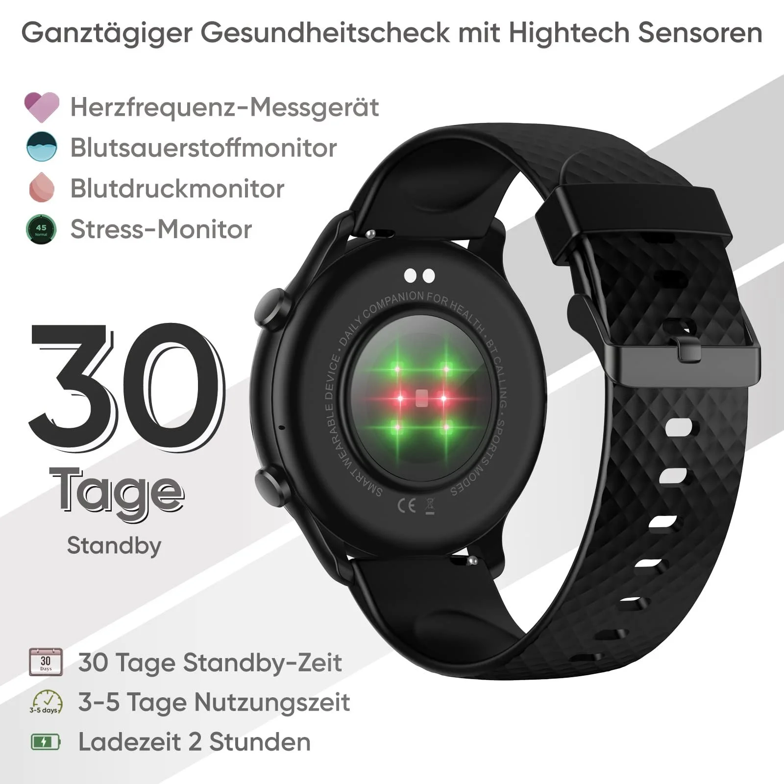 Смартгодинник Жіночий Android Круглий Металевий Браслет, фото №5