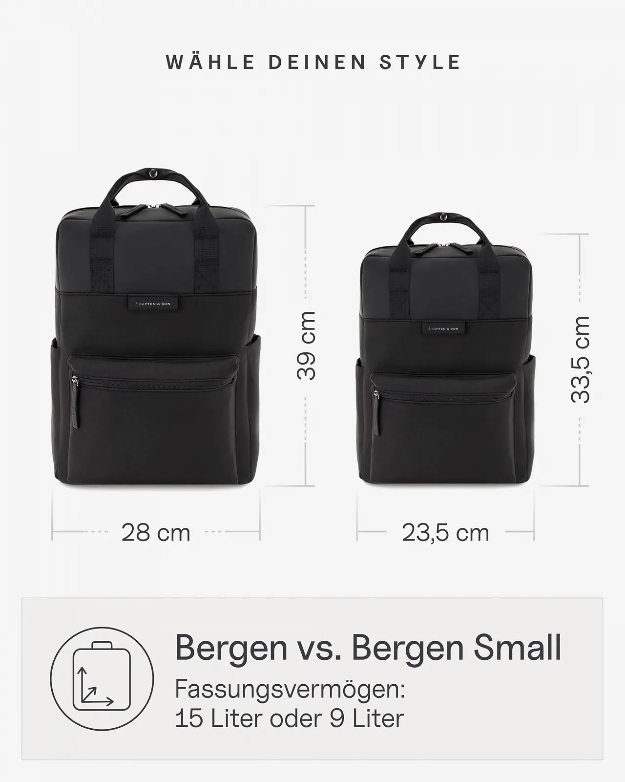 Рюкзак Kapten & Son Bergen водоотталкивающий ручная кладь, фото №6 Рюкзак Kapten & Son Bergen водоотталкивающий ручная кладь, фото №6