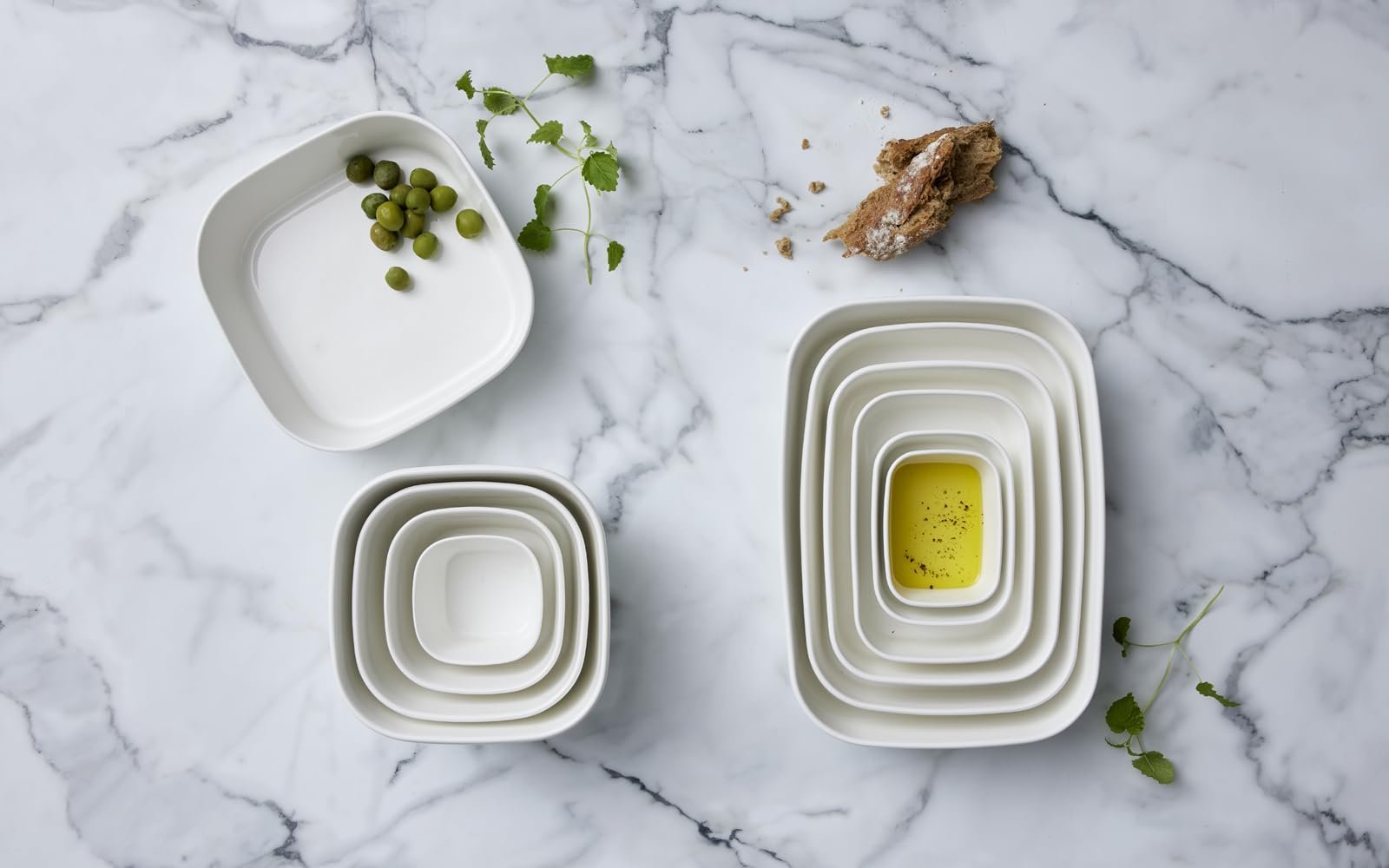 Форма для запікання Rosti Modula 35 x 25 x 8 см Кераміка Біла, фото №5