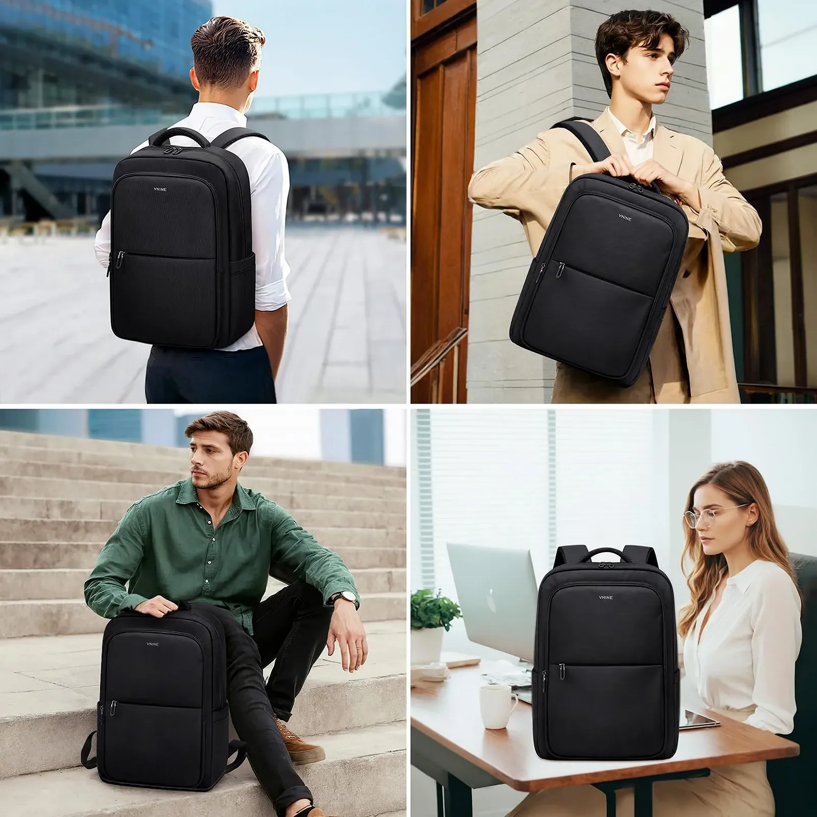 Рюкзак для ноутбука VNINE Business 15.6" водонепроникний легкий, фото №6