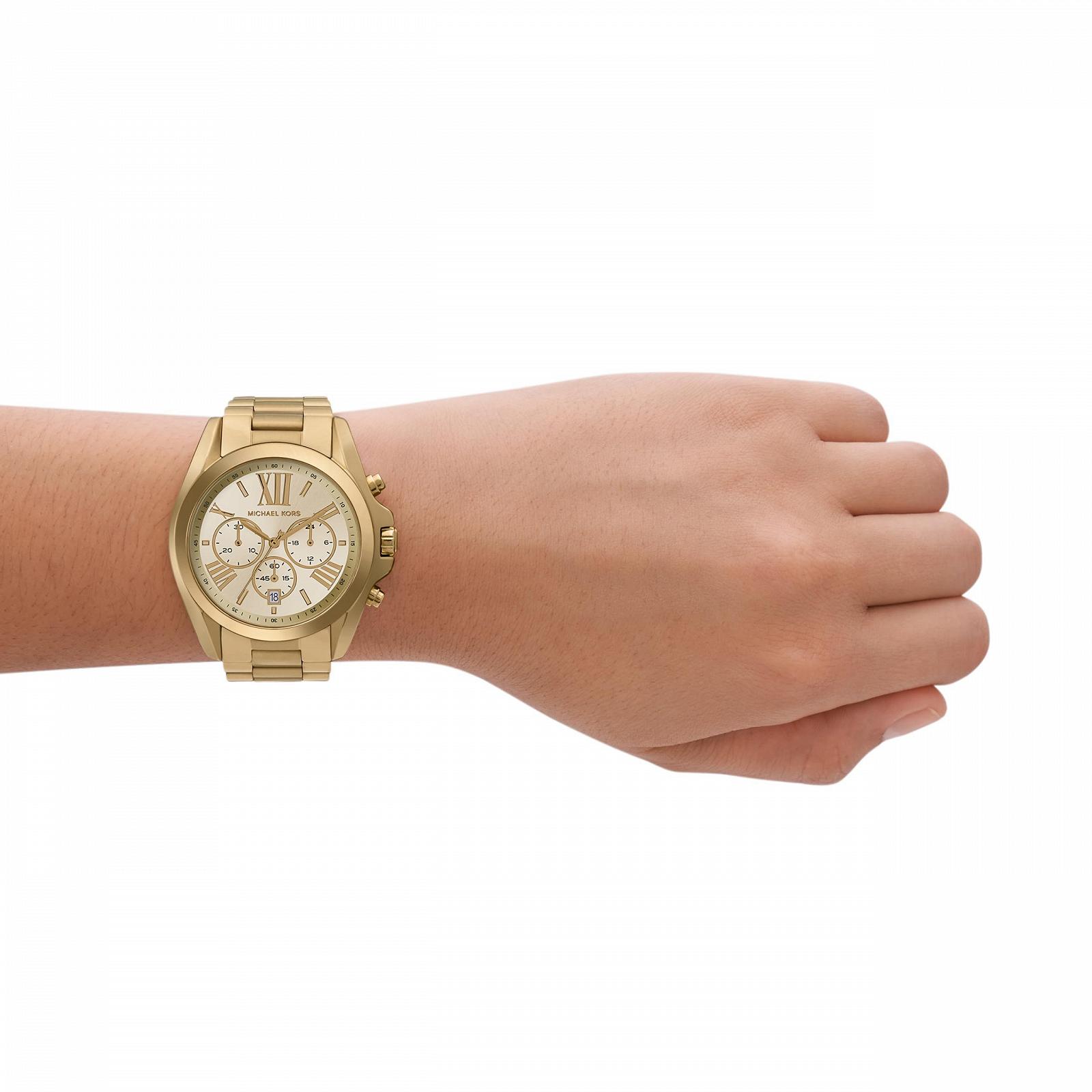 Женские часы Michael Kors Bradshaw 43 мм, кварцевый хронограф, браслет из нержавеющей стали, фото №5