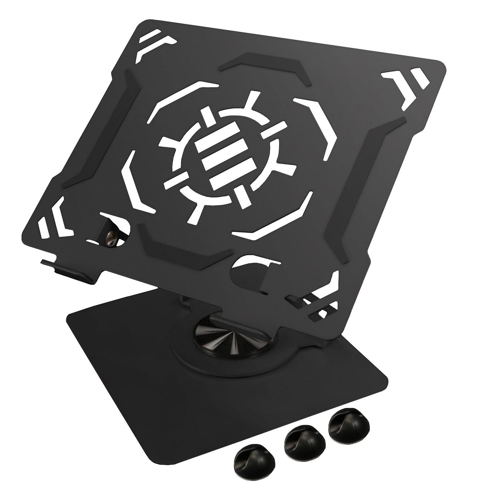 Підставка для ноутбука обертова ENHANCE R1 з 3 тримачами для кабелів Металева регульована, фото №1