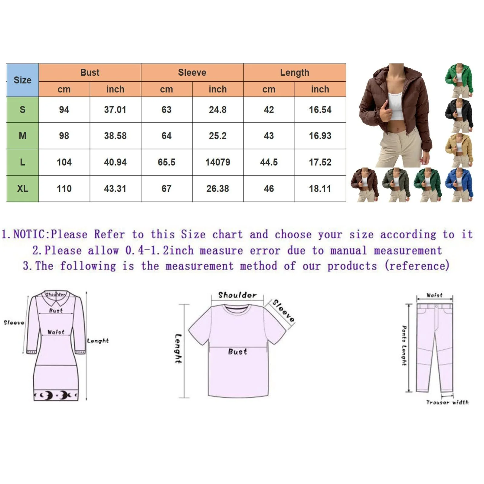 Куртка з капюшоном жіноча однотонна бавовняна на весну, фото №6 Куртка з капюшоном жіноча однотонна бавовняна на весну, фото №6